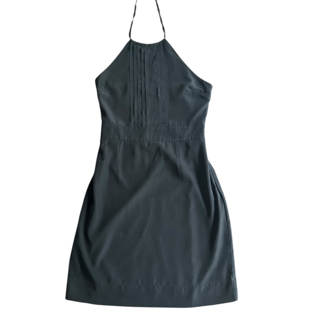 Banana Republic Black Pleated Halter Cocktail Dress